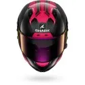 SHARK casque moto intégral AERON CARBON SKIN carbone / voilet / bleu