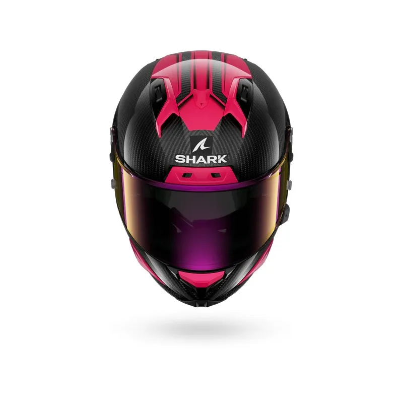 SHARK casque moto intégral AERON CARBON SKIN carbone / voilet / bleu