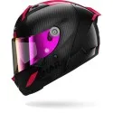 SHARK casque moto intégral AERON CARBON SKIN carbone / voilet / bleu