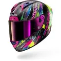 SHARK integral motorcycle helmet AERON FAWN carbon / purple / yellow