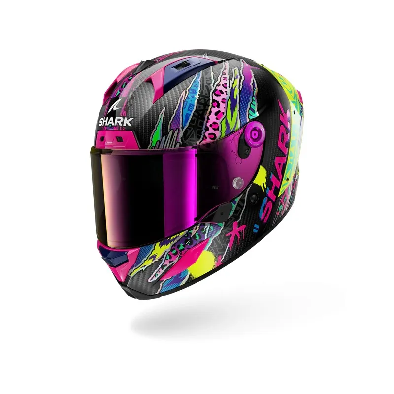 SHARK integral motorcycle helmet AERON FAWN carbon / purple / yellow