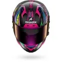 SHARK integral motorcycle helmet AERON FAWN carbon / purple / yellow