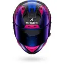 SHARK integral motorcycle helmet AERON EDGY carbon / blue / chrom
