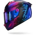 SHARK casque moto intégral AERON EDGY carbone / bleu / chrome