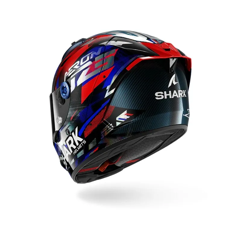 SHARK integral motorcycle helmet AERON ZARCO GP DE FRANCE  carbon / blue / chrom
