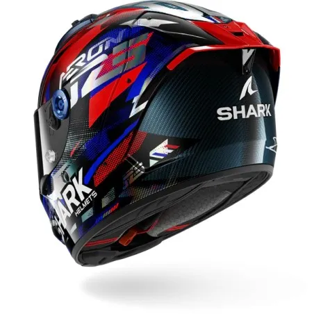 SHARK casque moto intégral AERON ZARCO GP DE FRANCE carbone / bleu / chrome