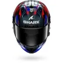 SHARK integral motorcycle helmet AERON ZARCO GP DE FRANCE  carbon / blue / chrom