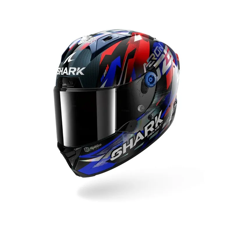 SHARK casque moto intégral AERON ZARCO GP DE FRANCE carbone / bleu / chrome