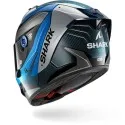 SHARK casque moto intégral AERON MEKARIUM carbone / bleu / argent