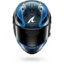 SHARK integral motorcycle helmet AERON MEKARIUM carbon / blue / silver