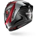 SHARK casque moto intégral AERON MEKARIUM carbone / rouge / argent