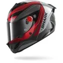 SHARK integral motorcycle helmet AERON MEKARIUM carbon / red / silver