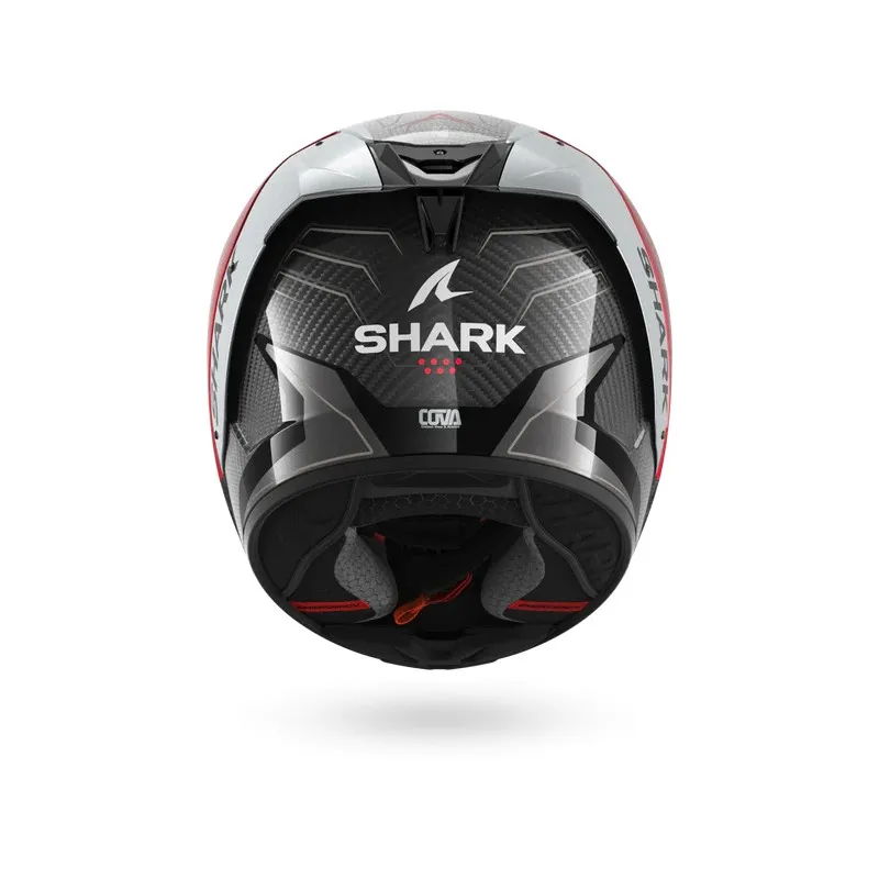 SHARK integral motorcycle helmet AERON MEKARIUM carbon / red / silver