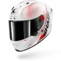 SHARK integral motorcycle helmet AERON SPEED-TECH carbon / white / red