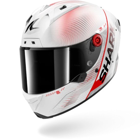 SHARK casque moto intégral AERON SPEED-TECH carbone / blanc / rouge