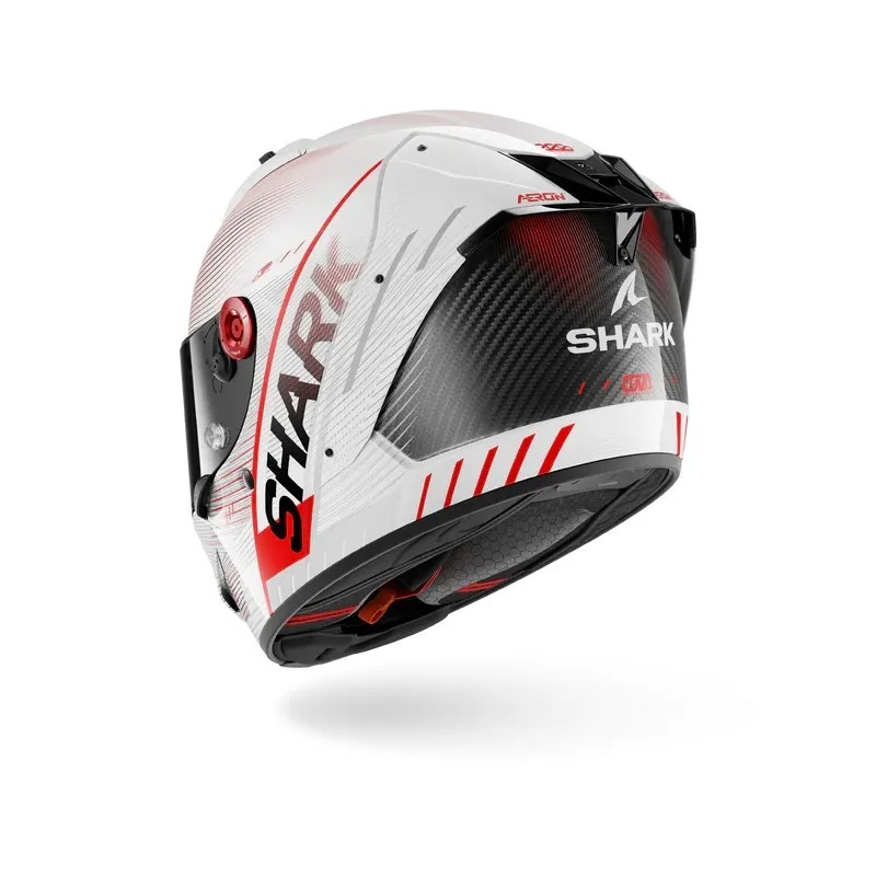 SHARK casque moto intégral AERON SPEED-TECH carbone / blanc / rouge