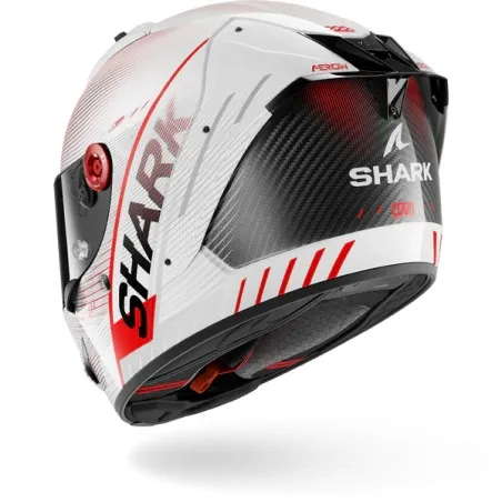 SHARK casque moto intégral AERON SPEED-TECH carbone / blanc / rouge