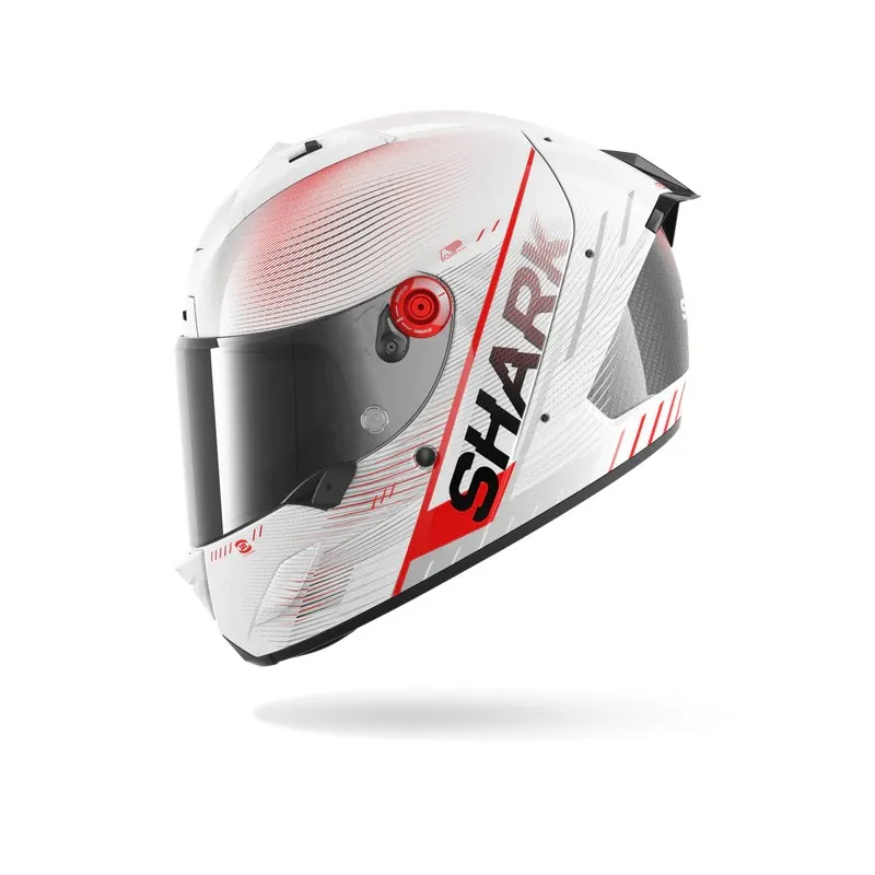 SHARK casque moto intégral AERON SPEED-TECH carbone / blanc / rouge