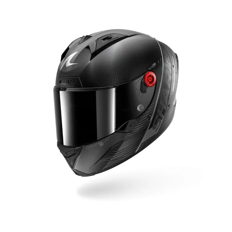 SHARK integral motorcycle helmet AERON SPEED-TECH matt carbon / white / red
