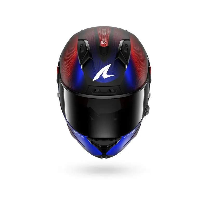 SHARK casque moto intégral AERON SPEED-TECH carbone mat / bleu / rouge