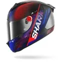 SHARK casque moto intégral AERON SPEED-TECH carbone mat / bleu / rouge