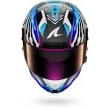 SHARK casque moto intégral AERON SPEED-FANCY carbone / blanc / bleu