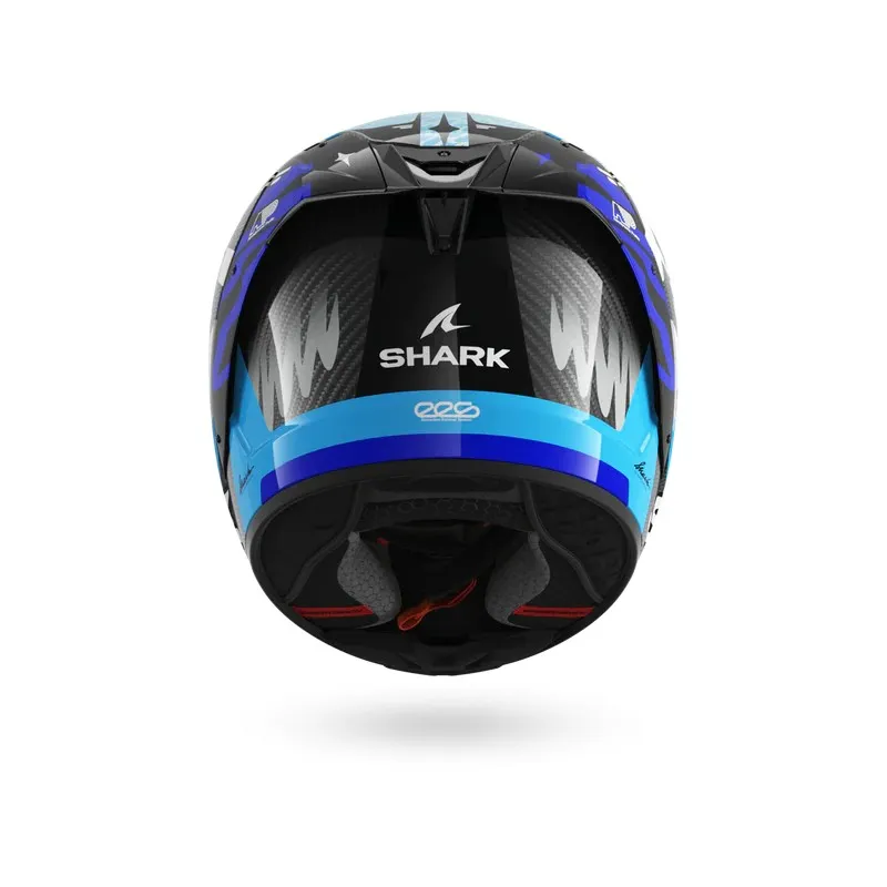 SHARK casque moto intégral AERON SPEED-FANCY carbone / blanc / bleu