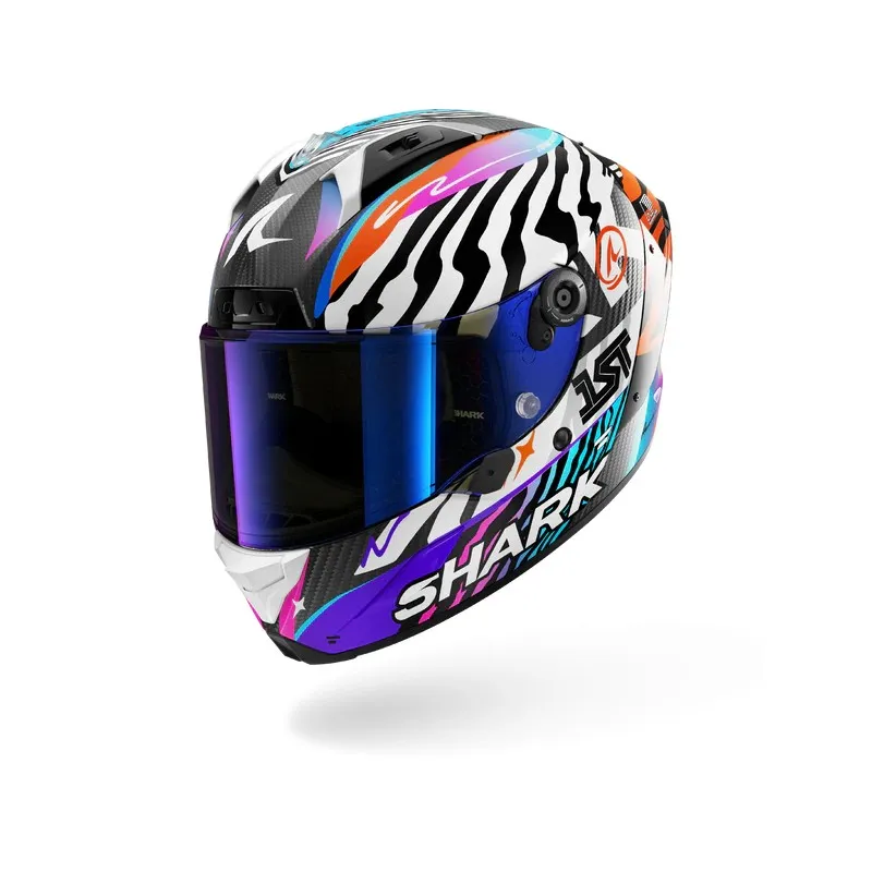 SHARK integral motorcycle helmet AERON SPEED-FANCY carbon / white / orange