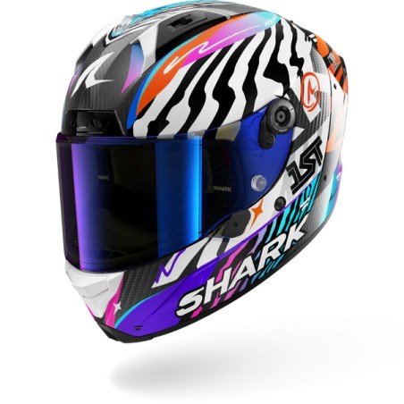 SHARK integral motorcycle helmet AERON SPEED-FANCY carbon / white / orange