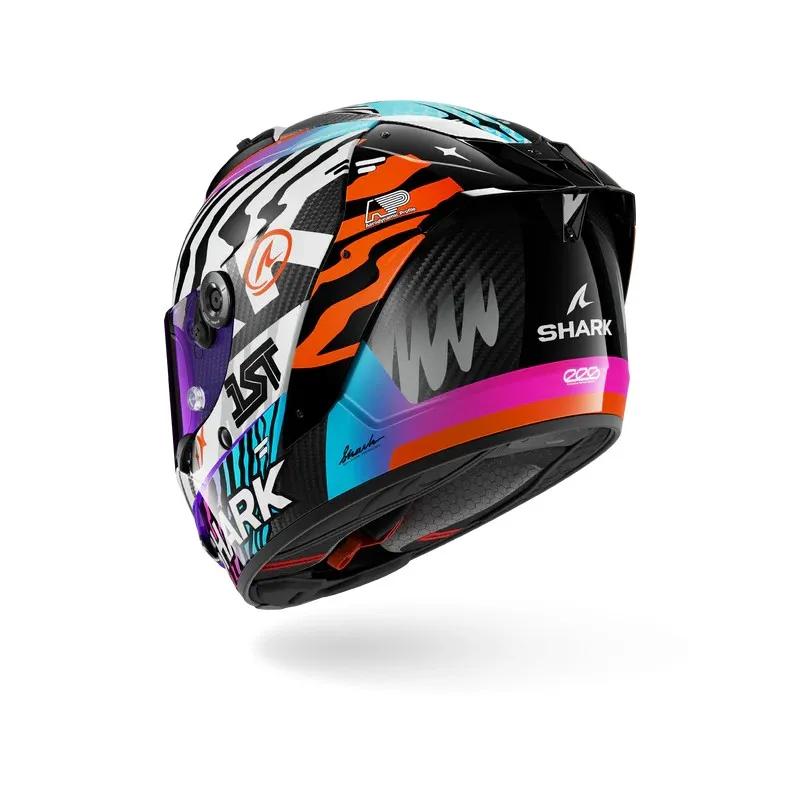 SHARK integral motorcycle helmet AERON SPEED-FANCY carbon / white / orange