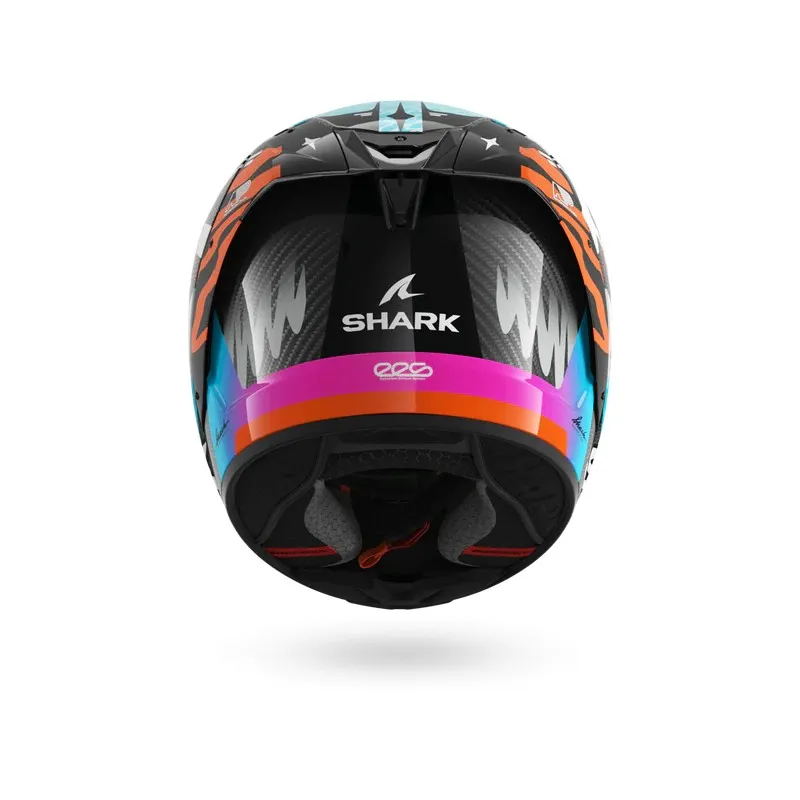 SHARK integral motorcycle helmet AERON SPEED-FANCY carbon / white / orange