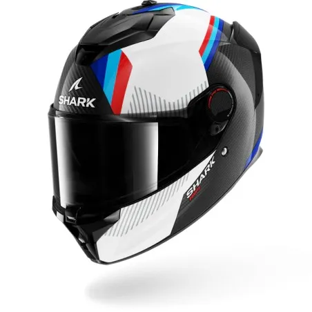 SHARK casque moto intégral SPARTAN GT PRO DOKHTA CARBON blanc / bleu