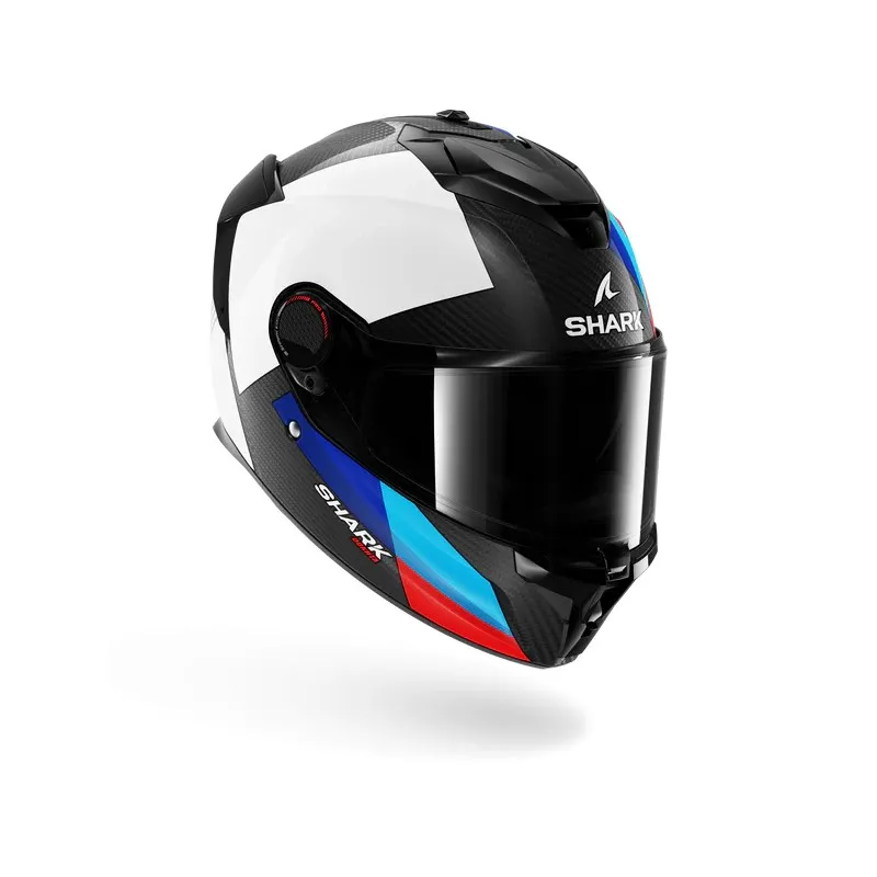 SHARK casque moto intégral SPARTAN GT PRO DOKHTA CARBON blanc / bleu