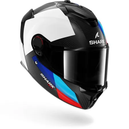 SHARK casque moto intégral SPARTAN GT PRO DOKHTA CARBON blanc / bleu