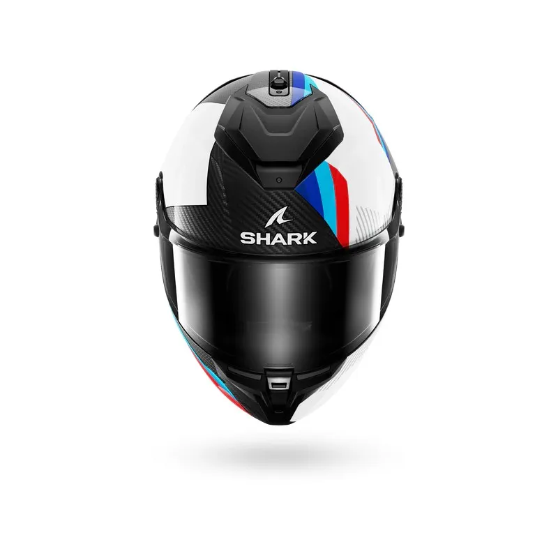 SHARK casque moto intégral SPARTAN GT PRO DOKHTA CARBON blanc / bleu