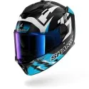 SHARK integral motorcycle helmet SPARTAN GT PRO REPLICA ZARCO TRACK RACER carbone / white / bleu