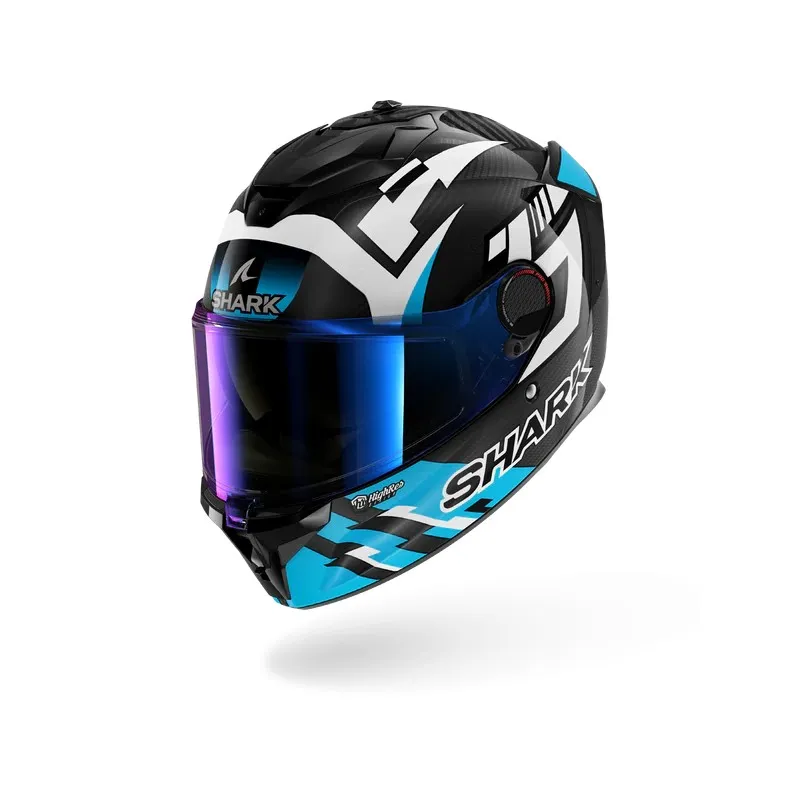 SHARK casque moto intégral SPARTAN GT PRO REPLICA ZARCO TRACK RACER carbone / blanc / bleu