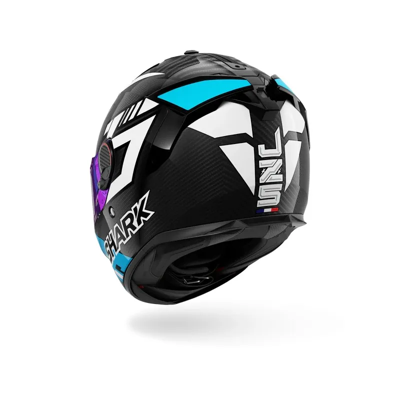 SHARK casque moto intégral SPARTAN GT PRO REPLICA ZARCO TRACK RACER carbone / blanc / bleu