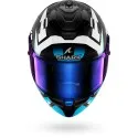 SHARK integral motorcycle helmet SPARTAN GT PRO REPLICA ZARCO TRACK RACER carbone / white / bleu