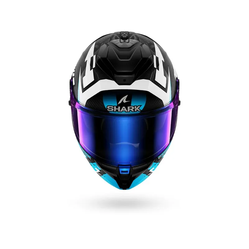 SHARK casque moto intégral SPARTAN GT PRO REPLICA ZARCO TRACK RACER carbone / blanc / bleu
