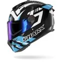 SHARK integral motorcycle helmet SPARTAN GT PRO REPLICA ZARCO TRACK RACER carbone / white / bleu