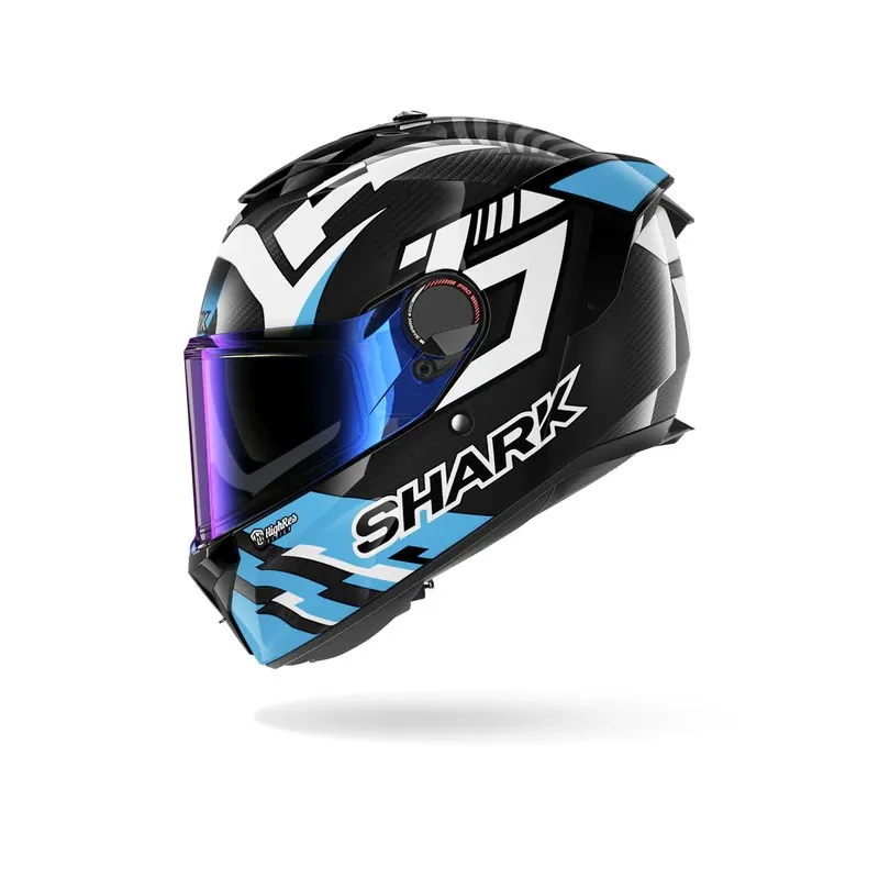 SHARK casque moto intégral SPARTAN GT PRO REPLICA ZARCO TRACK RACER carbone / blanc / bleu
