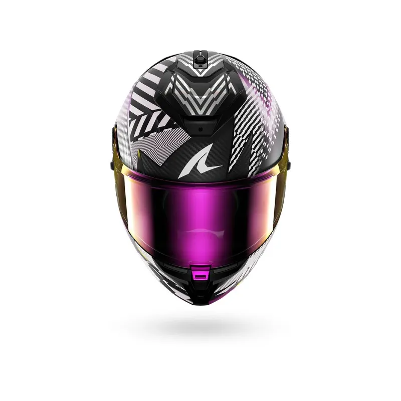 SHARK casque moto intégral SPARTAN GT PRO STHYR carbone mat / blanc / chrome
