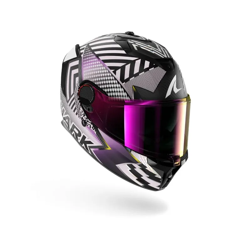 SHARK casque moto intégral SPARTAN GT PRO STHYR carbone mat / blanc / chrome