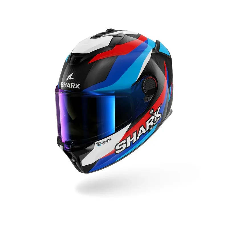 SHARK casque moto intégral SPARTAN GT PRO GUINTOLI carbone mat / blanc / chrome
