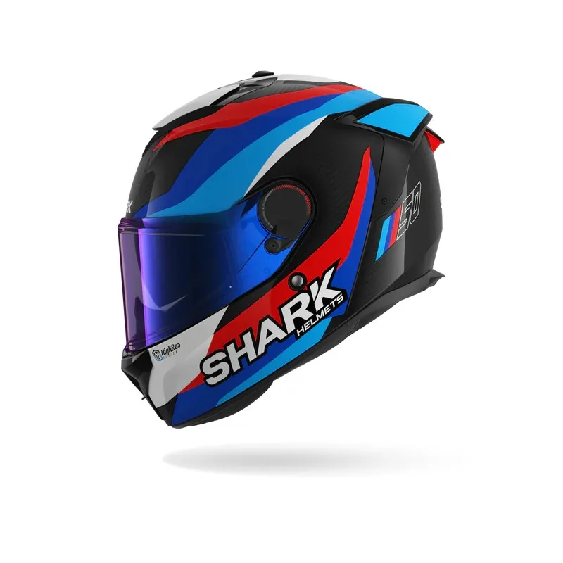 SHARK casque moto intégral SPARTAN GT PRO GUINTOLI carbone mat / blanc / chrome