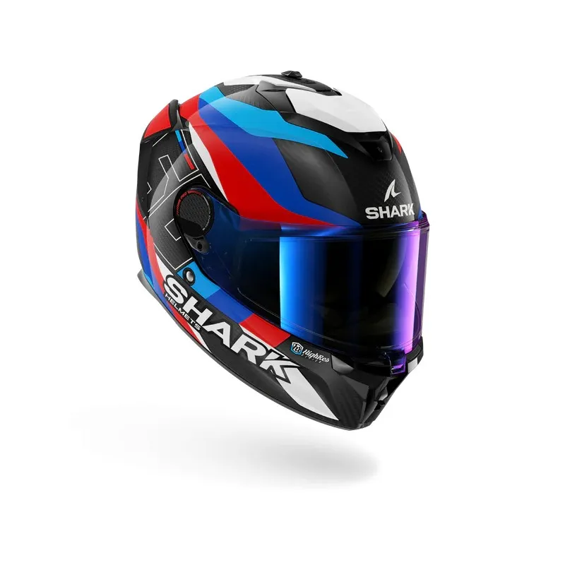 SHARK integral motorcycle helmet SPARTAN GT PRO GUINTOLI carbon / blue / red