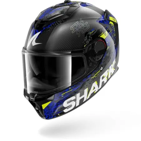 SHARK casque moto intégral SPARTAN GT PRO SPEED-VIB carbone / anthracite / bleu