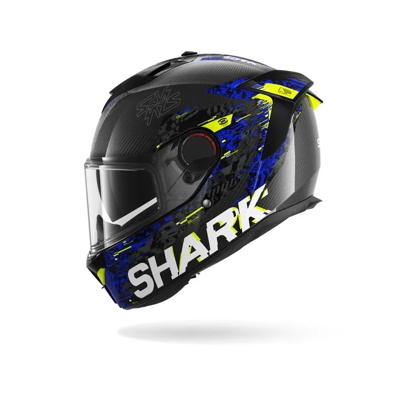 SHARK casque moto intégral SPARTAN GT PRO SPEED-VIB carbone / anthracite / bleu