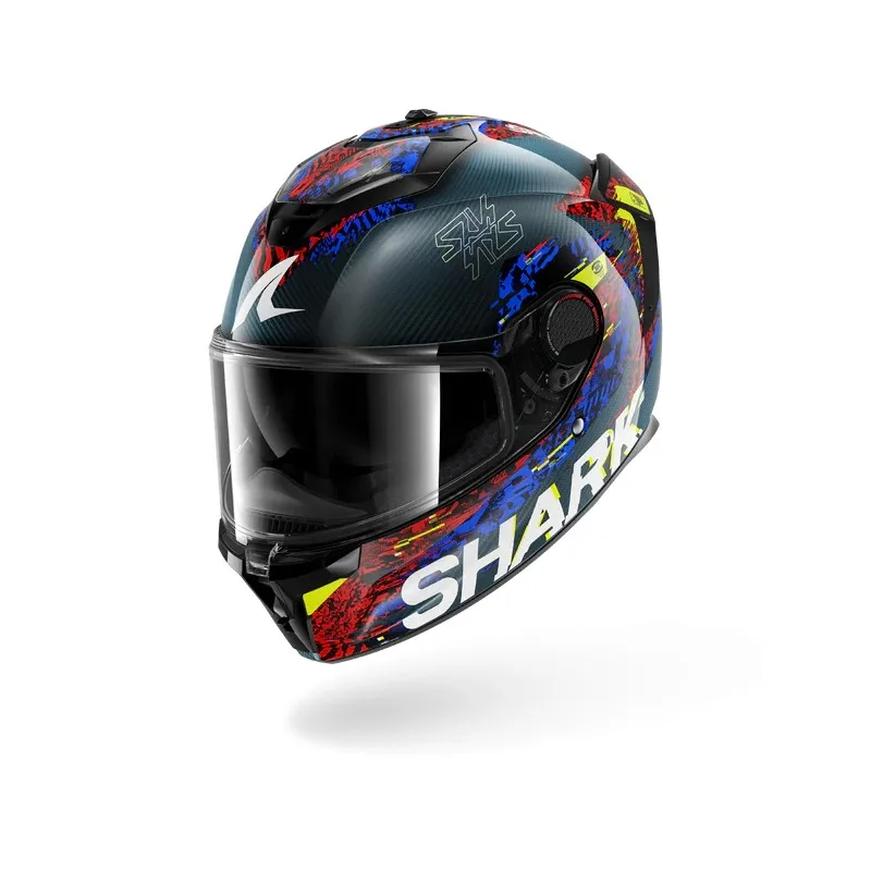 SHARK integral motorcycle helmet SPARTAN GT PRO SPEED-VIB carbon / blue / red